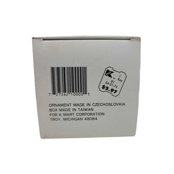 Trim a Home Ornament Hand Painted Imported Glass Sparkle Snow Winter Vintage - Picture 10 of 10